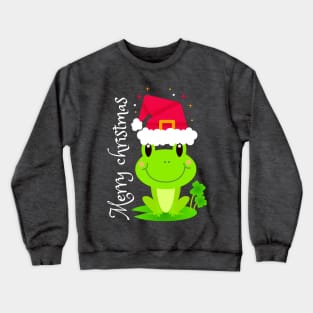 Starry Merry Christmas Frog Crewneck Sweatshirt